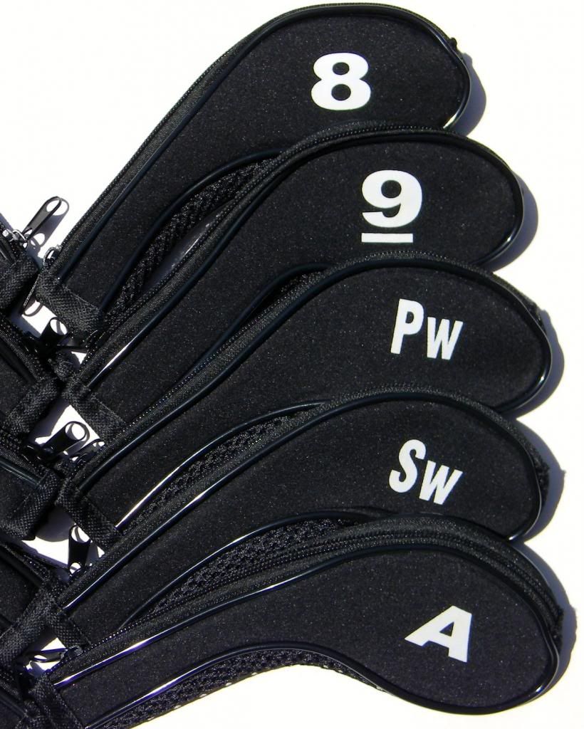 10 Zippered 4LW TaylorMade RocketBladez Black Iron Covers New Golf